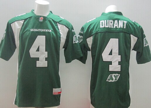 CFL Saskatchewan Roughriders #4 Darian Durant Green Jersey