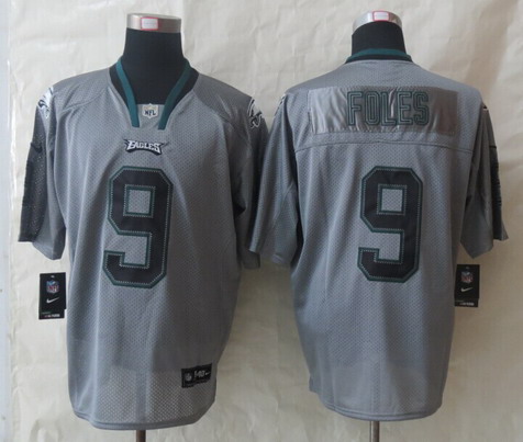 Nike Philadelphia Eagles #9 Nick Foles Lights Out Gray Elite Jersey