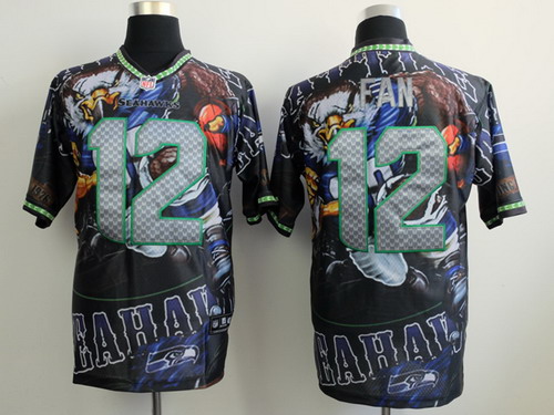 Nike Seattle Seahawks #12 Fan 2014 Fanatic Fashion Elite Jersey