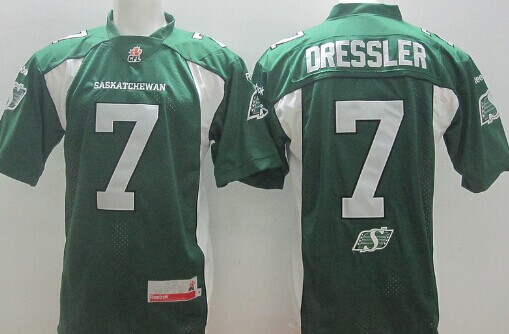 CFL Saskatchewan Roughriders #7 Weston Dressler Green Jersey