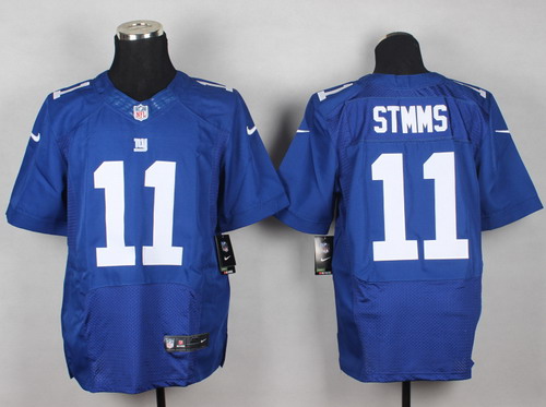 Nike New York Giants #11 Phil Simms Blue Elite Jersey