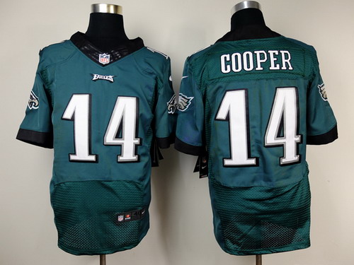 Nike Philadelphia Eagles #14 Riley Cooper 2014 Dark Green Elite Jersey