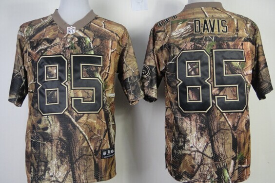 Nike San Francisco 49ers #85 Vernon Davis Realtree Camo Elite Jersey