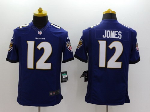 Nike Baltimore Ravens #12 Jacoby Jones 2013 Purple Limited Jersey