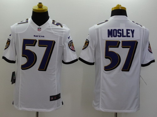 Nike Baltimore Ravens #57 C.J. Mosley 2013 White Limited Jersey