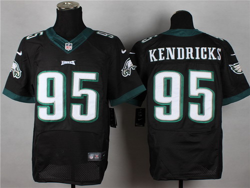 Nike Philadelphia Eagles #95 Mychal Kendricks 2014 Black Elite Jersey