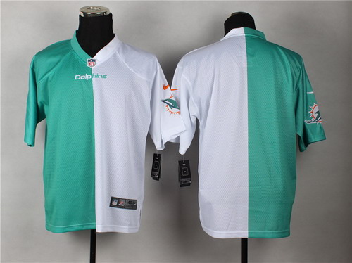 Nike Miami Dolphins Blank 2013 Green/White Two Tone Elite Jersey