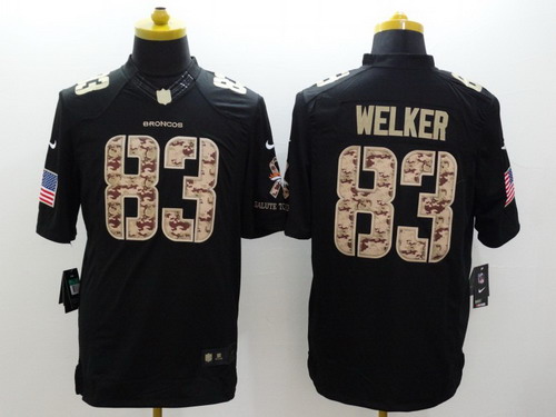 Nike Denver Broncos #83 Wes Welker Salute to Service Black Limited Jersey