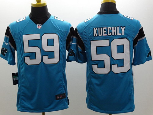 Nike Carolina Panthers #59 Luke Kuechly Light Blue Limited Jersey