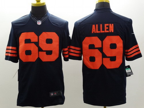 Nike Chicago Bears #69 Jared Allen Blue With Orange Limited Jersey