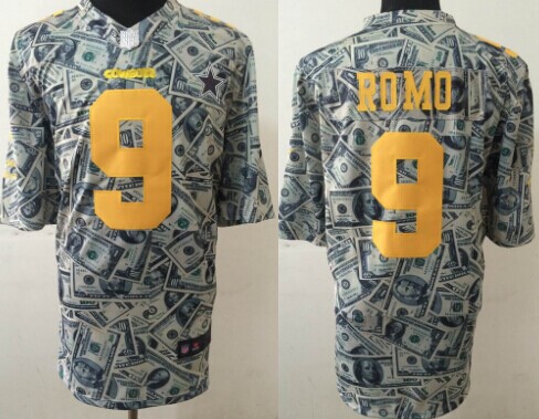 Nike Dallas Cowboys #9 Tony Romo Dollars Fashion Elite Jersey