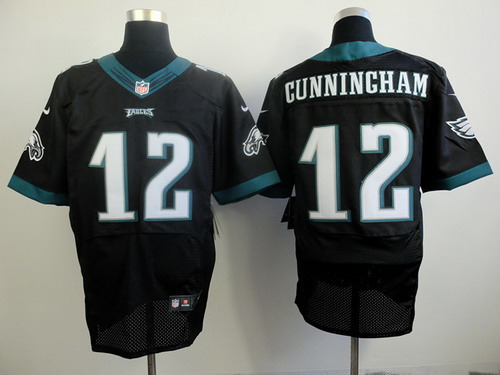 Nike Philadelphia Eagles #12 Randall Cunningham 2014 Black Elite Jersey