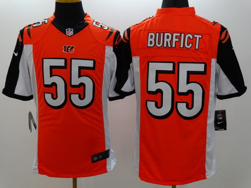 Nike Cincinnati Bengals #55 Vontaze Burfict Orange Limited Jersey