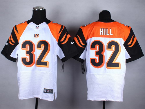 Nike Cincinnati Bengals #32 Jeremy Hill White Elite Jersey