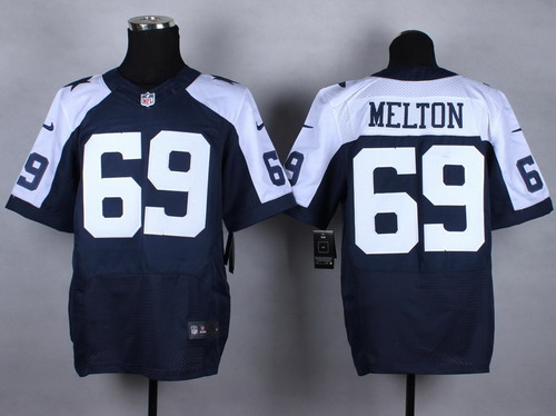 Nike Dallas Cowboys #69 Henry Melton Blue Thanksgiving Elite Jersey