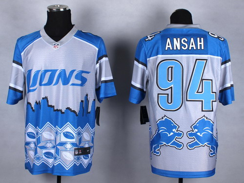 Nike Detroit Lions #94 Ezekiel Ansah 2015 Noble Fashion Elite Jersey