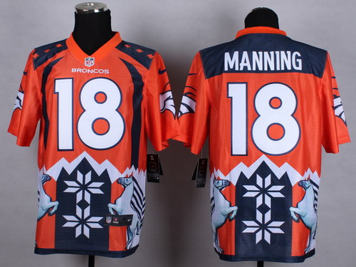 Nike Denver Broncos #18 Peyton Manning 2015 Noble Fashion Elite Jersey