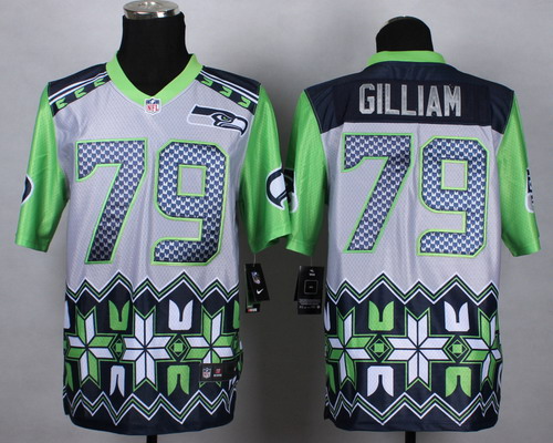 Nike Seattle Seahawks #79 Garry Gilliam 2015 Noble Fashion Elite Jersey