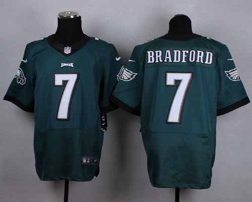 Nike Philadelphia Eagles #7 Sam Bradford Dark Green Elite Jersey