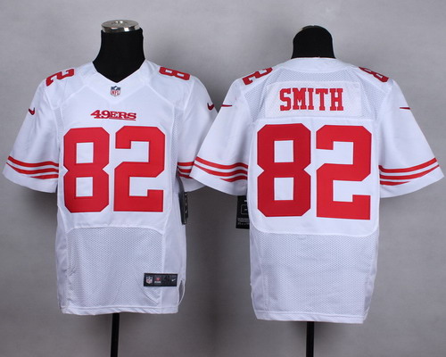 Nike San Francisco 49ers #82 Torrey Smith White Elite Jersey