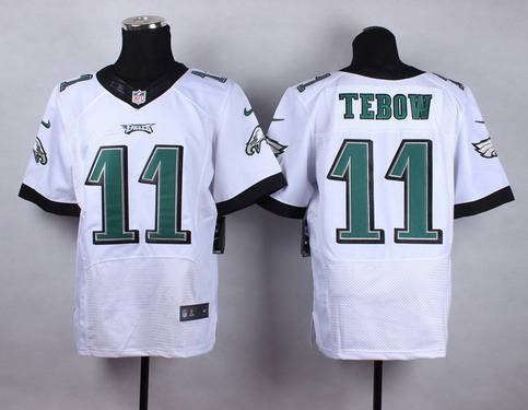 Nike Philadelphia Eagles #11 Tim Tebow White Elite Jersey