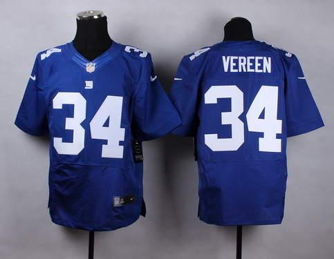 Nike New York Giants #34 Shane Vereen Blue Elite Jersey