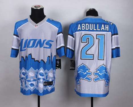 Men's Detroit Lions #21 Ameer Abdullah 2015 Nike Noble Fashion Elite Jersey