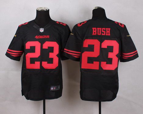 Men's San Francisco 49ers #23 Reggie Bush 2015 Nike Black Elite Jersey