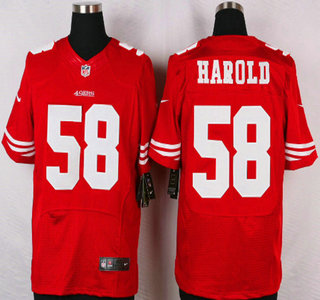 San Francisco 49ers #58 Eli Harold Nike Red Elite Jersey