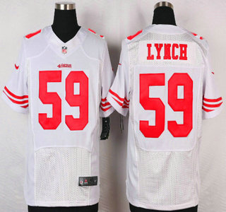 San Francisco 49ers #59 Aaron Lynch Nike White Elite Jersey