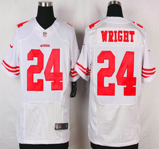 San Francisco 49ers #24 Shareece Wright Nike White Elite Jersey