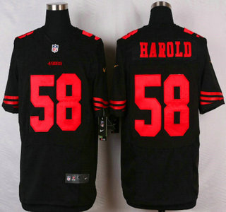 San Francisco 49ers #58 Eli Harold 2015 Nike Black Elite Jersey