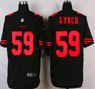 San Francisco 49ers #59 Aaron Lynch 2015 Nike Black Elite Jersey