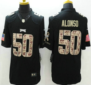 Philadelphia Eagles #50 Kiko Alonso Nike Salute to Service Nike Black Limited Jersey