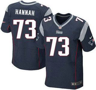 New England Patriots #73 John Hannah Navy Blue Retired Player NFL Nike Elite Jersey