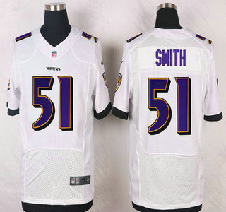 Baltimore Ravens #51 Daryl Smith White Road NFL Nike Elite Jersey