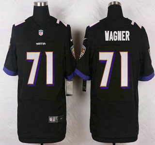 Baltimore Ravens #71 Rick Wagner Black Alternate NFL Nike Elite Jersey