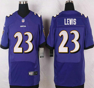 Baltimore Ravens #23 Kendrick Lewis Purple Team Color NFL Nike Elite Jersey