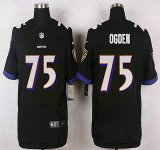 Baltimore Ravens #75 Jonathan Ogden Black Retired Player NFL Nike Elite Jersey