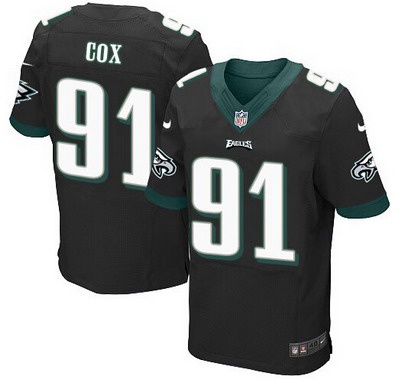 Philadelphia Eagles #91 Fletcher Cox Black Alternate NFL Nike Elite Jersey