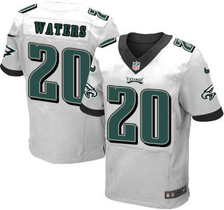 Men's Philadelphia Eagles Retired Player #20 Andre Waters White Elite Jersey