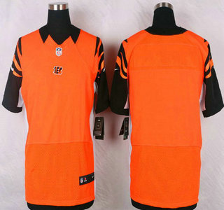 Men's Cincinnati Bengals Blank Orange Alternate NFL Nike Elite Jersey