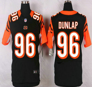 Men's Cincinnati Bengals #96 Carlos Dunlap Black Team Color NFL Nike Elite Jersey