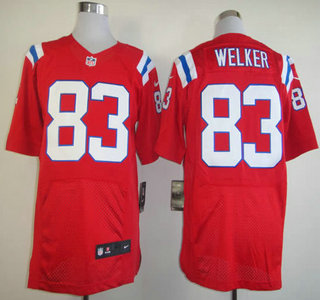 Nike New England Patriots #83 Wes Welker Red Elite Jersey