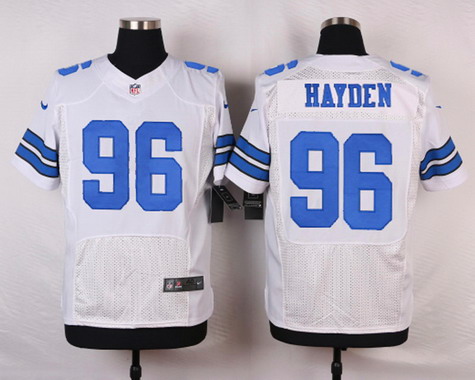 Men's Dallas Cowboys #96 Nick Hayden White Road NFL Nike Elite Jersey