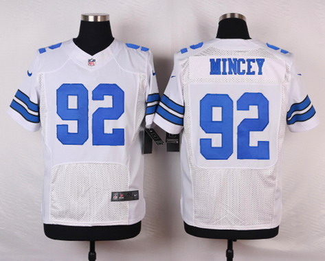 Men's Dallas Cowboys #92 Jeremy Mincey White Road NFL Nike Elite Jersey