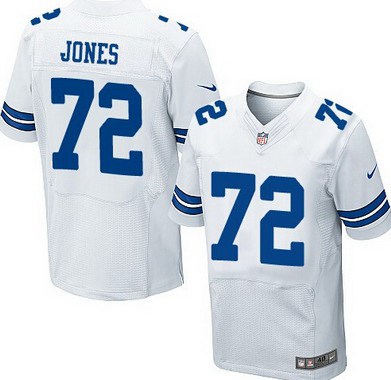 Men's Dallas Cowboys #72 Ed Jones White Retired Player NFL Nike Elite Jersey