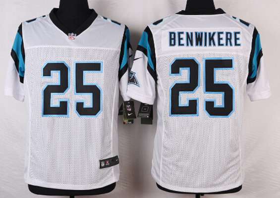 Men's Carolina Panthers #25 Bene Benwikere White Road NFL Nike Elite Jersey