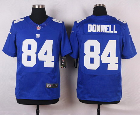 Men's New York Giants #84 Larry Donnell Royal Blue Team Color NFL Nike Elite Jersey