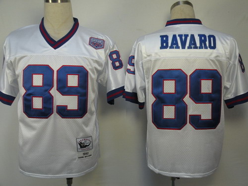 New York Giants #89 Mark Bavaro White Throwback Jersey